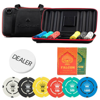 Majestic Crown Poker Chipset - LD, 300/500 Pcs, Clay, 40mm, 12g - Casinokart US