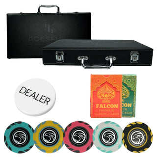 Neville Poker Chipset w/o Denomination - NV, 300/500 Pcs, Clay, 40mm, 14g - Casinokart US