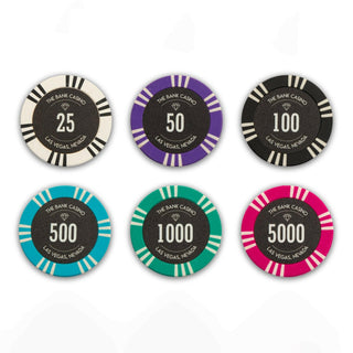 Bank Casino Poker Chipset - TS, 300/500 Pcs, Clay, 40mm, 14g - Casinokart US