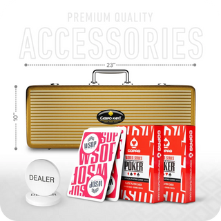 WSOP Rio Poker Chipset - MC, 300/500 Pcs, Clay, 40mm, 14g - Casinokart US