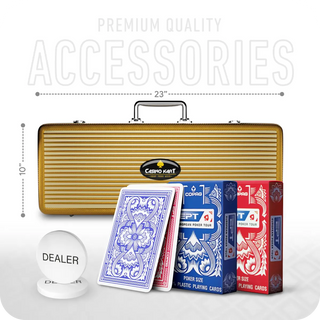 High Roller Poker Chipset - EPT, 300/500 Pcs, Clay, 40mm, 14g - Casinokart US