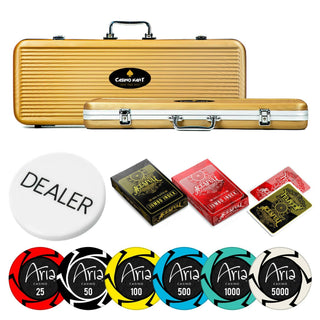 Aria Vegas Poker Chipset - EPT, 300/500 Pcs, Clay, 40mm, 14g - Casinokart US