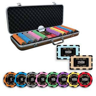 Axiom Gaming Chipset - 300/500 Pcs, 10/20 Plaques, Ceramic, 40mm, 10g - Casinokart Us