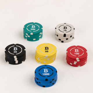 Crypto BTC Poker Chipset - LD, 300/500 Pcs, Clay, 40mm, 14g - Casinokart US