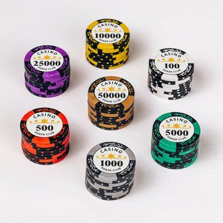 Casino Club Poker Chipset - MC, 300/500 Pcs, Clay, 40mm, 14g - Casinokart US