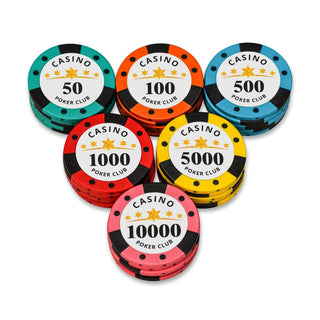 Casino Club Poker Chipset - NH, 300/500 Pcs, Clay, 40mm, 14g - Casinokart US