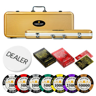 Casino Club Poker Chipset - MC, 300/500 Pcs, Clay, 40mm, 14g - Casinokart US