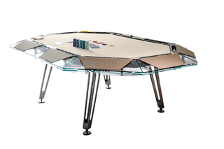 Cronus Glass Poker Table - Casinokart US