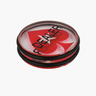 Acrylic Poker Dealer Button - Transparent, Set of 10 Casinokart US