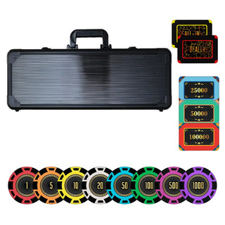 Emperial Poker Chipset - TN, 300/500/800/1000 Pcs, 10/30/50/80 Plaques, Clay, 45mm, 18g - Casinokart US