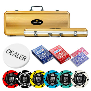 High Roller Poker Chipset - EPT, 300/500 Pcs, Clay, 40mm, 14g - Casinokart US