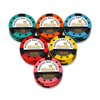 Sands Casino Poker Chipset - NH, 300/500 Pcs, Clay, 40mm, 14g - Casinokart US