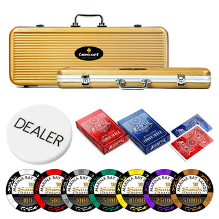 Sands Casino Poker Chipset - MC, 300/500 Pcs, Clay, 40mm, 14g - Casinokart US