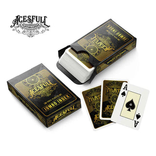 Acesfull Poker Playing Cards - Red/Blue/Black, Set of 10 Decks Casinokart US