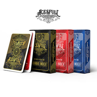 Acesfull Poker Playing Cards - Red/Blue/Black, Set of 10 Decks Casinokart US