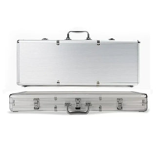 Aluminum Poker Case - Silver Casinokart US