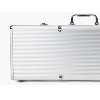 Aluminum Poker Case - Silver Casinokart US