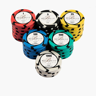 Bellagio Casino Poker Chipset - Clay, EPT, 40mm, 14g Casinokart US