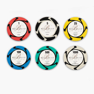 Bellagio Casino Poker Chipset - Clay, EPT, 40mm, 14g Casinokart US