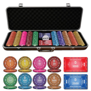Bloom Rings Poker Chipset - 300/500 Pcs, 10/20 Plaques, Ceramic, 40/45/50mm, 10/14/17g