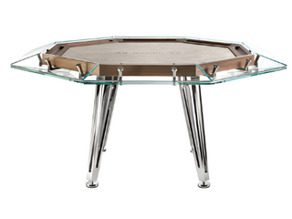 Cronus Glass Poker Table Casinokart US