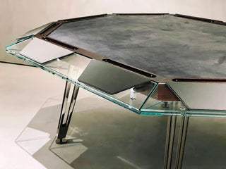 Cronus Glass Poker Table Casinokart US