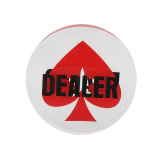 Acrylic Poker Dealer Button - Crystal, Set of 10 Casinokart US