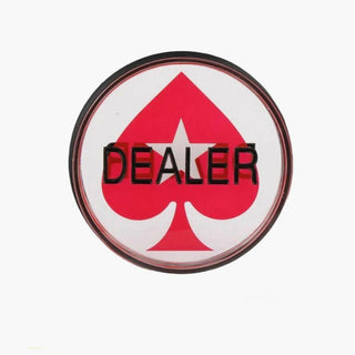 Acrylic Poker Dealer Button - Transparent, Set of 10 Casinokart US