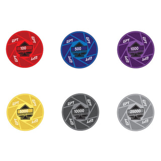 EPT Poker Chipset - Ceramic, 40mm, 10g Casinokart US