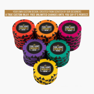 Gold Rush Custom Poker Chips - Clay, 40mm, 14g Casinokart US