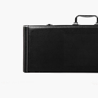 Luxe Leatherette Poker Case - Black Casinokart US