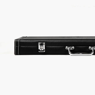 Luxe Leatherette Poker Case - Black Casinokart US