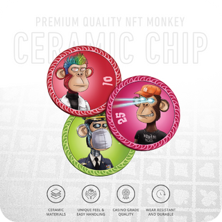 NFT Monkey Poker Chipset - Ceramic, 40mm, 10g Casinokart US