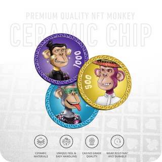 NFT Monkey Poker Chipset - Ceramic, 40mm, 10g Casinokart US