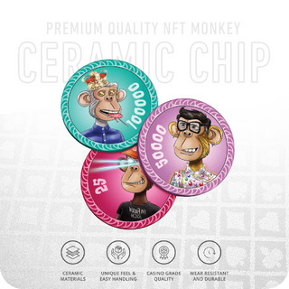 NFT Monkey Poker Chipset - Ceramic, 40mm, 10g Casinokart US