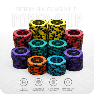 Nashville Poker Chipset - Clay, GR, 40mm, 14g