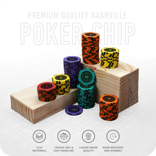 Nashville Poker Chipset - Clay, GR, 40mm, 14g