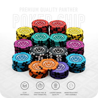 Panther Poker Chipset - Clay, GR, 40mm, 14g Casinokart US