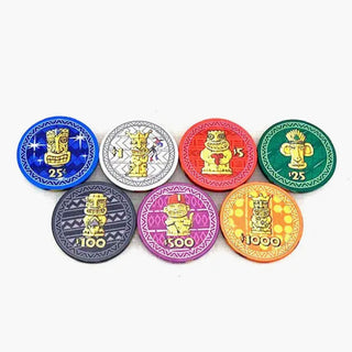 Tiki Kings Poker Chipset - Ceramic, 40mm, 10g Casinokart US