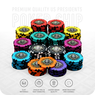 US Presidents Poker Chipset - Clay, GR, 40mm, 14g