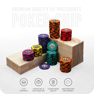 US Presidents Poker Chipset - Clay, GR, 40mm, 14g