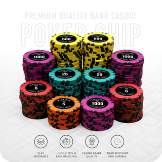 Bank Casino Poker Chipset - Clay, GR, 40mm, 14g