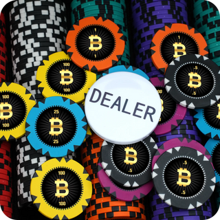 Bitcoin Poker Chipset - Clay, GR, 40mm, 14g