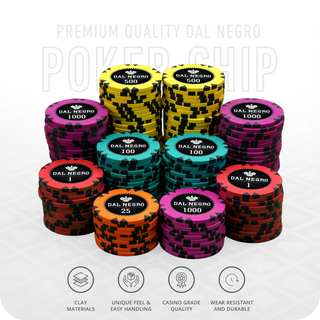 Dal Negro Poker Chipset - Clay, GR, 40mm, 14g